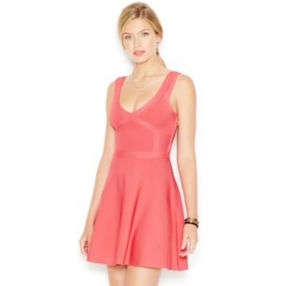 Rose pink Guess bandage dress, size medium
